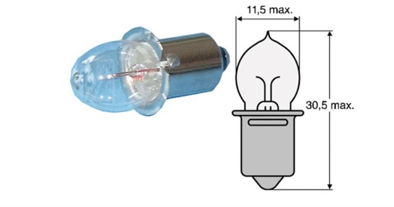 PETITE AMPOULE LAMPE DE POCHE  2,4V-0,7A-1,68W