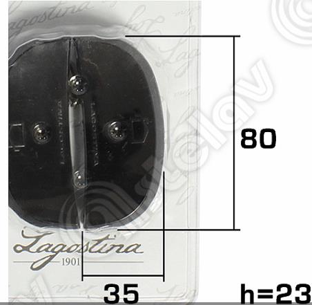 POIGNEES NOIRES CASSEROLE LAGOSTINA  N°3 - KIT 2P. - Fixation avec vis - 090101020003