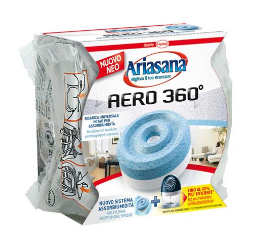 CARTOUCHE DE RECHANGE POUR ABSORBEUR D HUMIDITE ET D ODEUR ARIASANA AERO 360°