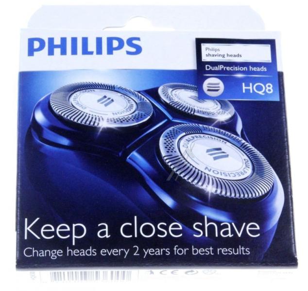 TETE DE RASAGE RASOIR PHILIPS  /3P. SENSOTEC SERIES 5000 / 6000 - HQ8 - SH50 - 422203625841- 5000 SERIES ROW