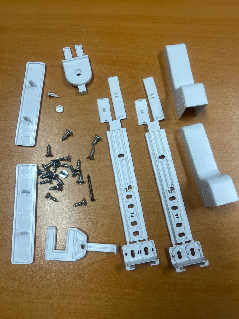 KIT GLISSIERE / FIXATION PORTE DECORATIVE FRIGO BOSCH / SIEMENS - 00264862