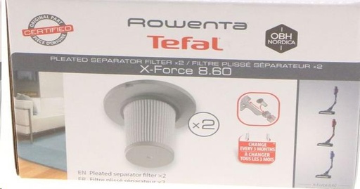[514.010.075.085] FILTRE DE RESERVOIR ASPIRATEUR ROWENTA  X-Force 8.60 / RH96 / TY96 / EO96 - ZR009005 /2P.