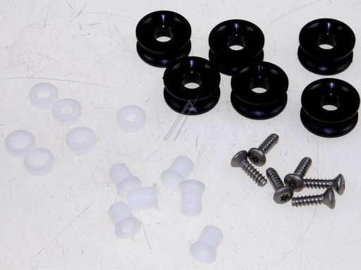 [360.002.026.016] KIT ADAPTATION ROULETTE PANIER SUPERIEUR  LV MIELE /6P - 1471410 - Jusqu'à fin de stock