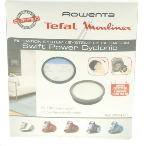 [514.010.075.083] KIT FILTRES ASPIRATEUR ROWENTA SWIFT POWER CYCLONIC - ZR904301