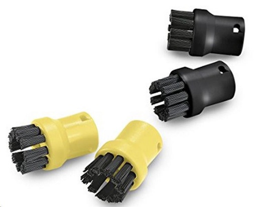 [322.010.107.028] KIT 4 BROSSETTES NOIR / JAUNE - NETTOYEUR VAPEUR 2.863-264.0