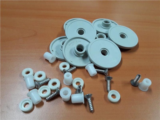 [360.002.026.011] KIT ROULETTES PANIER INFERIEUR  L.V. MIELE/ 8P -  1246760 - Jusqu'à fin de stock