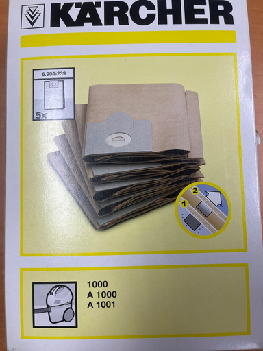 [627.010.107.009] SACS ASPI KARCHER A1000 / A 1001 / K1000 -  6.904-239.0   /5P. - Jusqu'à fin de stock